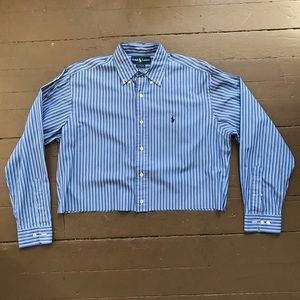 Vintage cropped Polo striped button up
